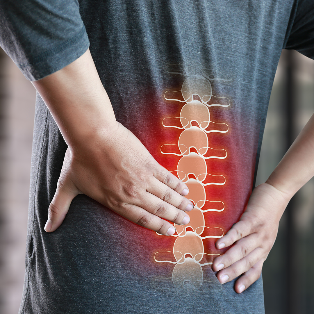 man having back pain